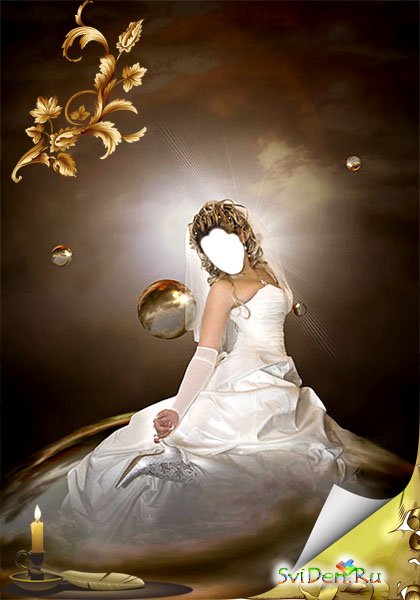 Template for Photoshop - Bride