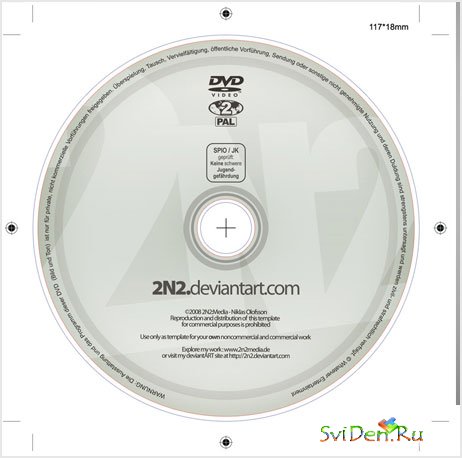 PSD-template - DVD-label