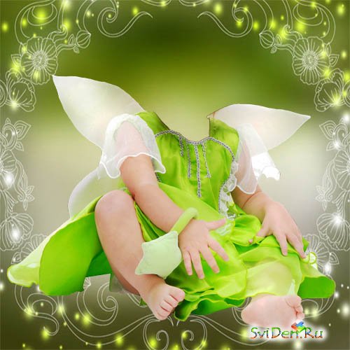 Children's template for a photomontage - the Small Fairy