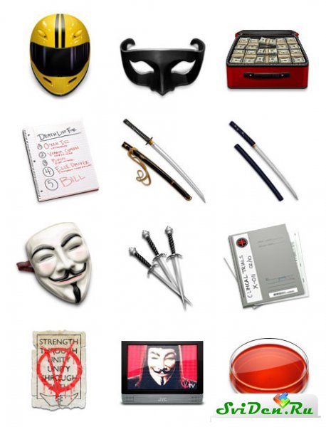 - Kill Bill & V for Vendetta icons
