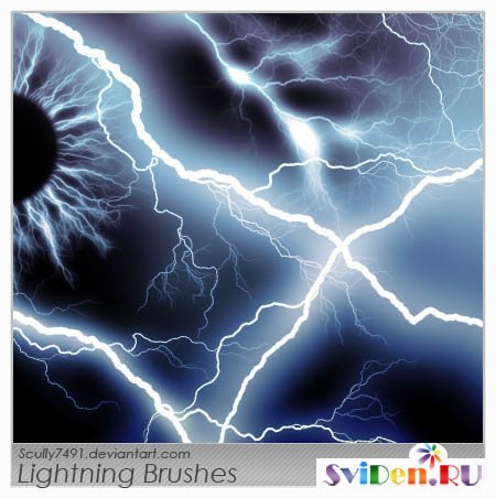 Brushes of a lightning for Photoshop