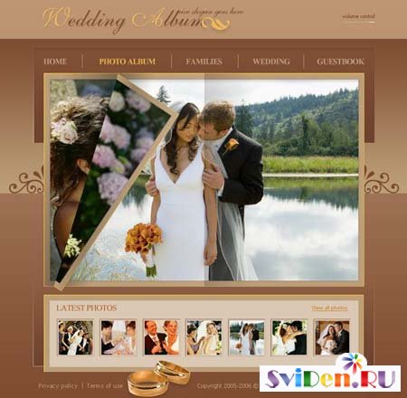 Flash Template for Website - "Wedding album"