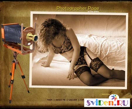Flash Template for Website - "Photographer's Portfolio"