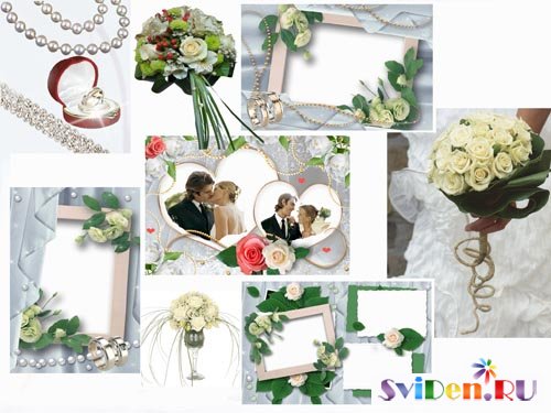Wedding frames for Photoshop
