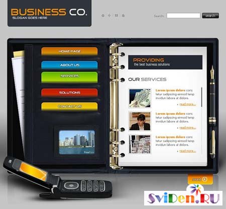 Flash Template for Website - "Business co."