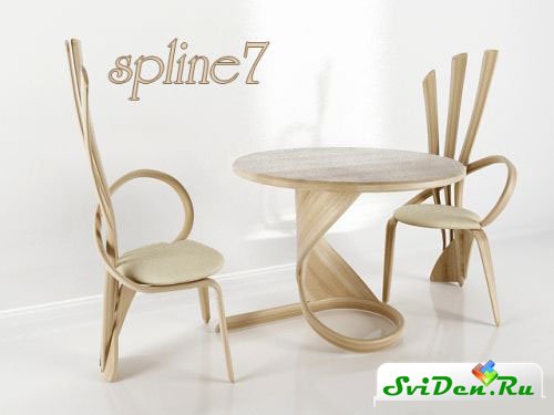 3Д модели стола и стула от БРАЗО