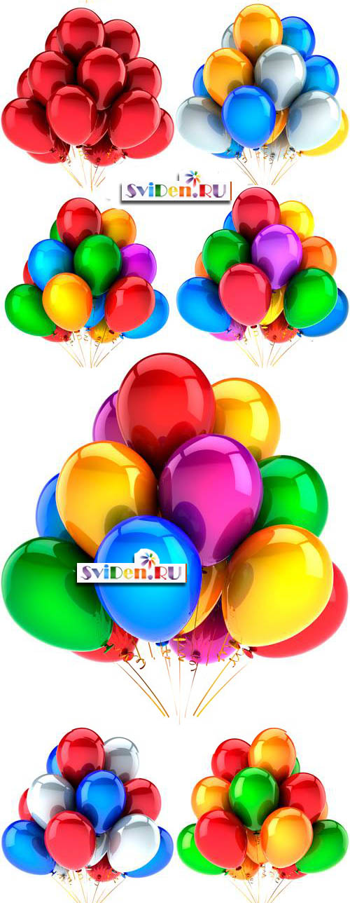 Клипарт - Праздничные воздушные шары