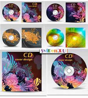 Клипарт - Векторные шаблоны CD обложек
