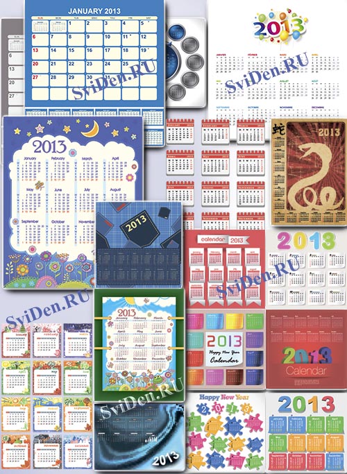 Календарные сетки 2013 | Calendar grid 2013