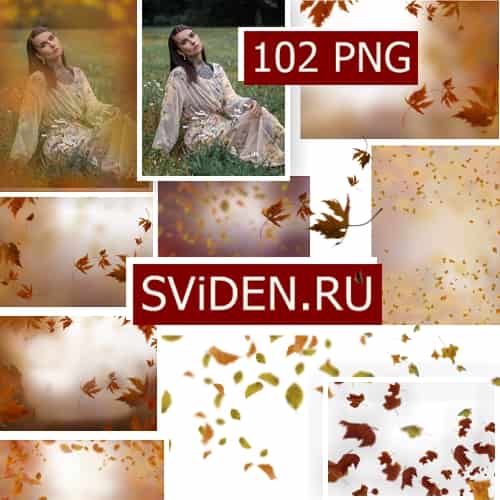 Осенний клипарт PNG - Красочные оверлеи бесплатно